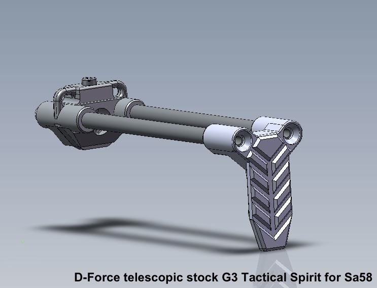 Teleskopická pažba D-FORCE G3 CQB