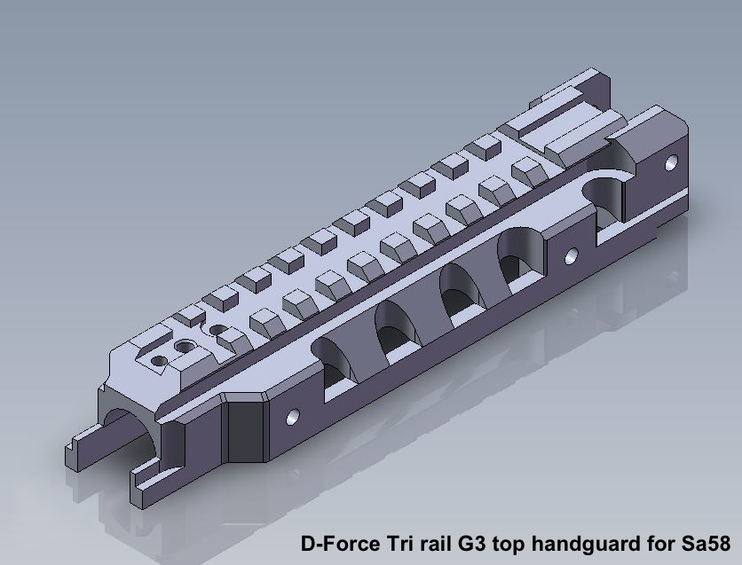 Nadpažbie D-Force Tri-rail G3