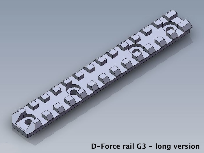 Picatinny lišta long D-Force G3-original